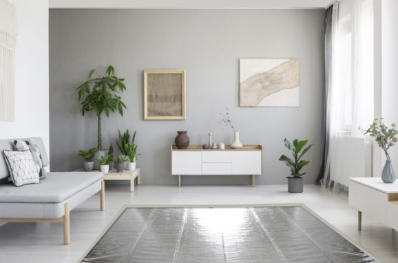 Picture of a home with underfloor heating.