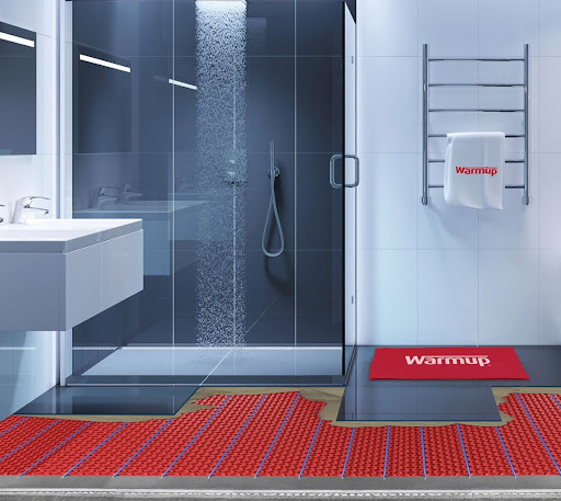 underfloor heating maintenance in a bathroom